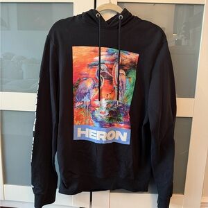 Heron Preston Black Hoodie with Colorful Graphic